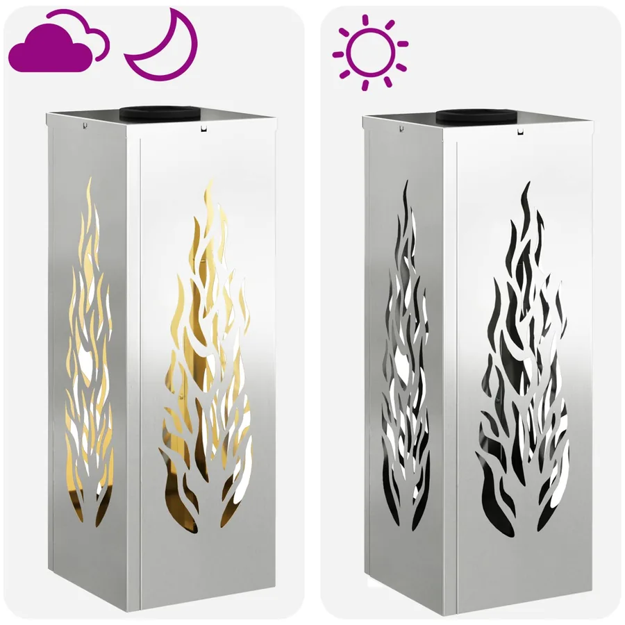 Lumière de chemin LED solaire 2 pcs Blanc chaud 18 x 18 x 50 cm - 13