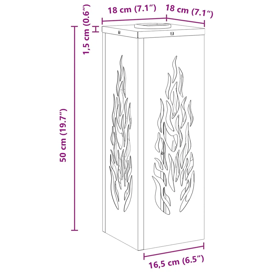 Lumière de chemin LED solaire 2 pcs Blanc chaud 18 x 18 x 50 cm - 16