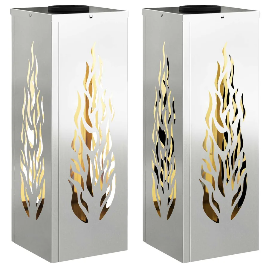 Lumière de chemin LED solaire 2 pcs Blanc chaud 18 x 18 x 50 cm - 2