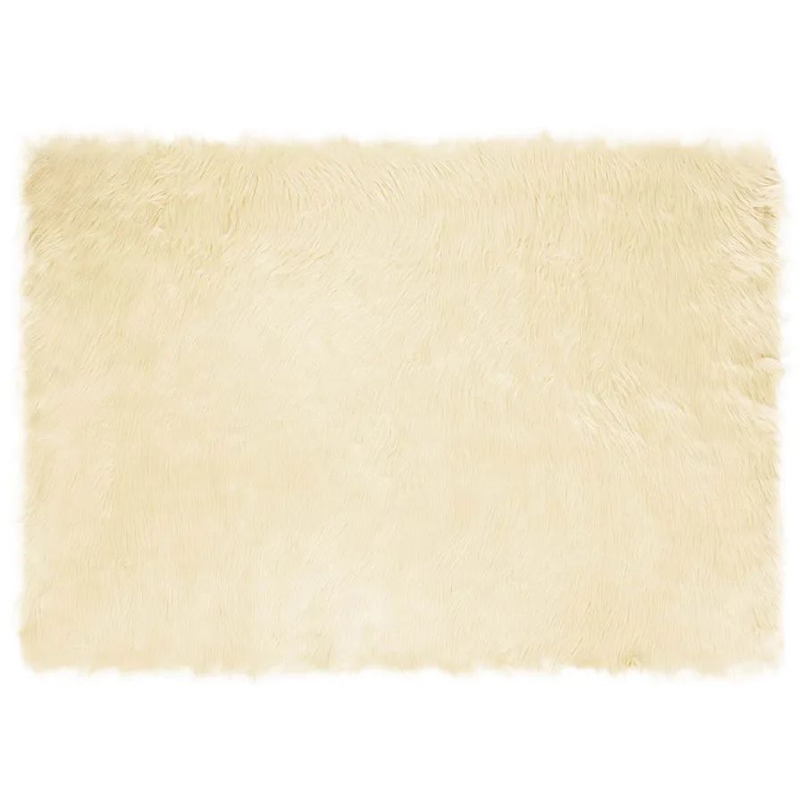 Tapis en fausse TAFALLA Crème 160 x 230 cm Polyester - 2