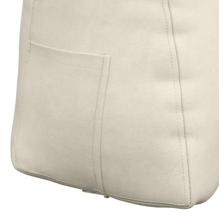 Coussin de Dos Crème 60 x 24 x 50 cm Velours - 9