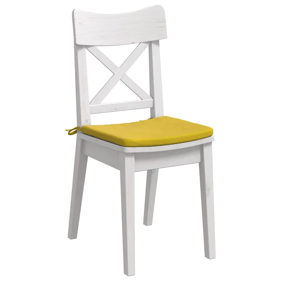 Coussins de siège 4 pcs Jaune 40 x 40 x 3 cm Velours - 3
