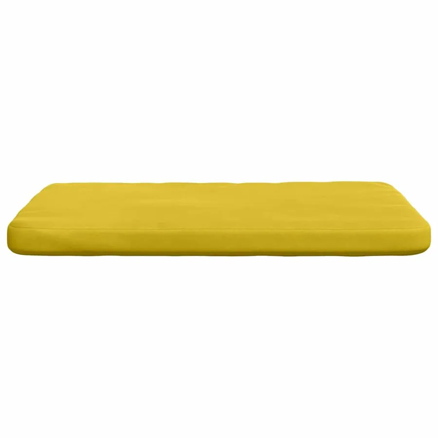 Coussins de siège 4 pcs Jaune 40 x 40 x 3 cm Velours - 6