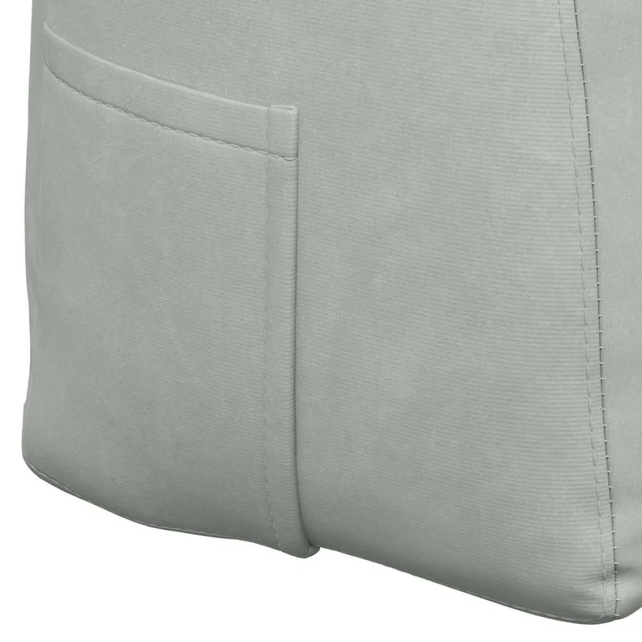 Coussin de Dos Gris clair 160 x 24 x 50 cm Velours - 9