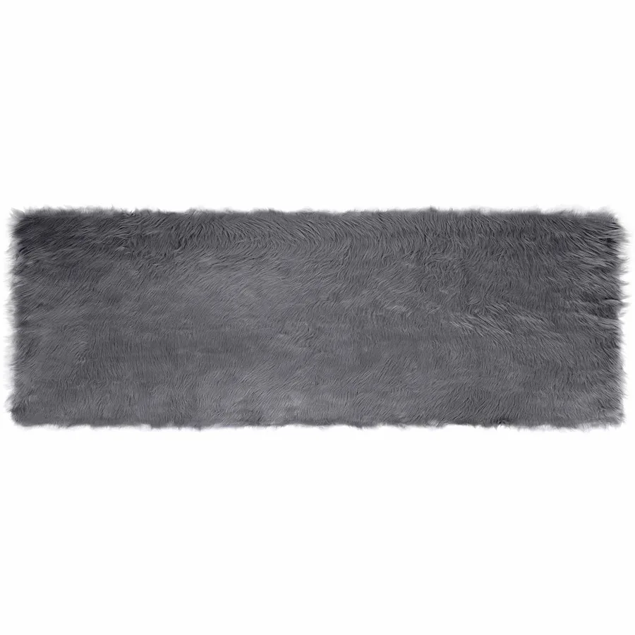 Tapis en fausse TAFALLA Anthracite 80 x 250 cm Polyester - 2