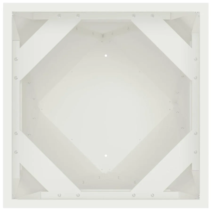Jardinière 2 pc Blanc 30 x 30 x 75 cm Acier - 7