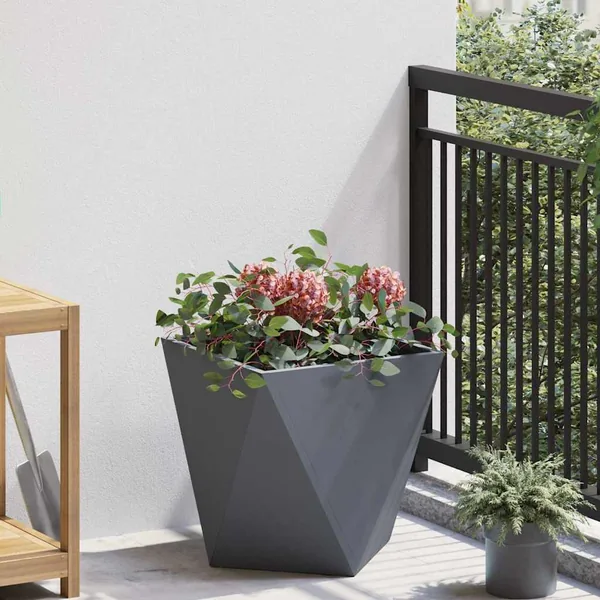 Jardinière Anthracite 40 x 40 x 40 cm Acier