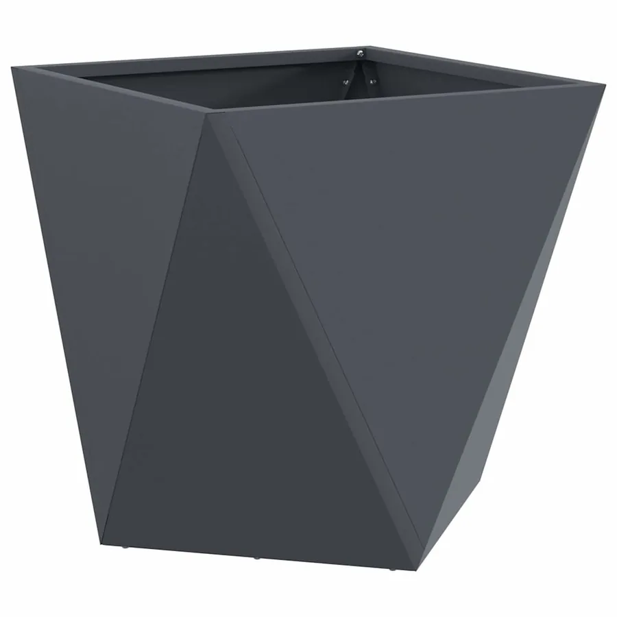 Jardinière Anthracite 40 x 40 x 40 cm Acier - 2