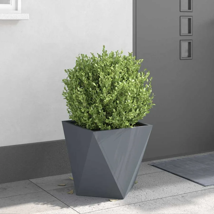 Jardinière Anthracite 40 x 40 x 40 cm Acier - 4
