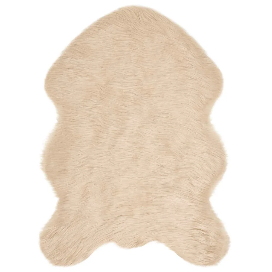 Tapis en fausse TAFALLA Beige 60 x 90 cm Polyester - 2