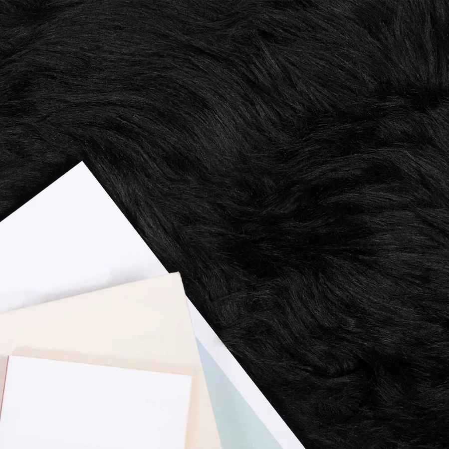 Tapis en fausse TAFALLA Noir 60 x 110 cm Polyester - 3