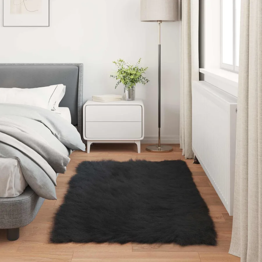 Tapis en fausse TAFALLA Noir 60 x 110 cm Polyester - 4