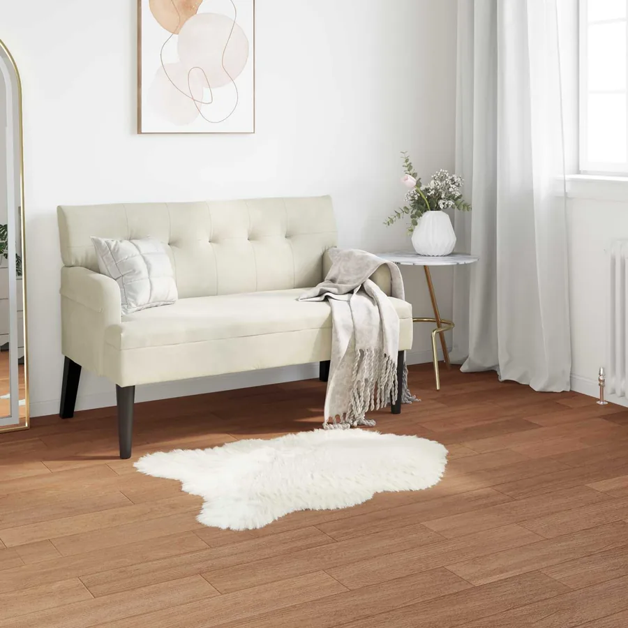 Tapis en fausse TAFALLA Blanc 80 x 120 cm Polyester