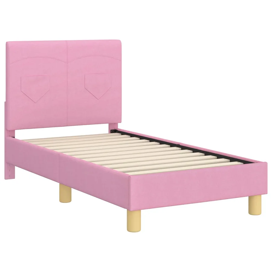 Cadre de lit pour tout-petit avec tête de lit Rose 70 x 140 cm - 4