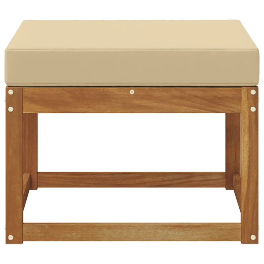 Pouf d'Extérieur Bois d'Acacia Massif Naturel - 3