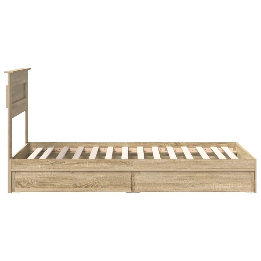 Lit de Rangement Chêne Sonoma 75 x 190 cm Bois d'ingénierie - 9