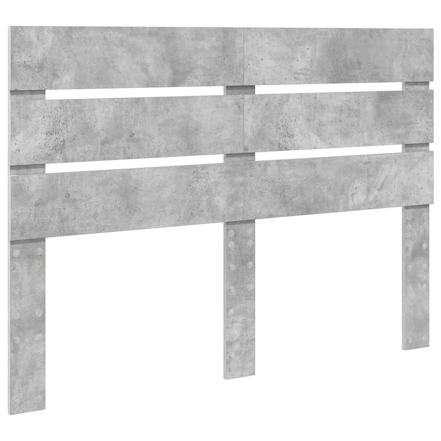 Cadre de lit Gris béton 140 x 190 cm Bois Ingénierie - 7