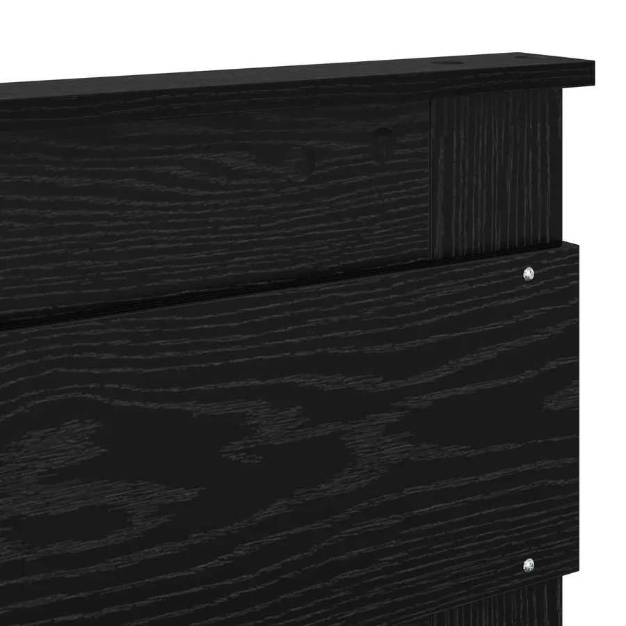 Cadre de lit Chêne noir 120 x 200 cm Bois d'ingénierie - 12