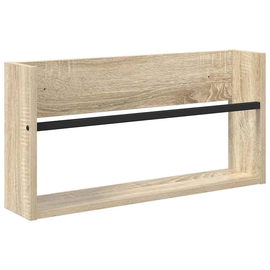 Étagère à magazines avec étagère Chêne Sonoma 60 x 12 x 30 cm - 2