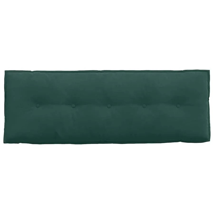 Coussin de Dos Vert foncé 140 x 50 cm Tissu en velours côtelé - 6