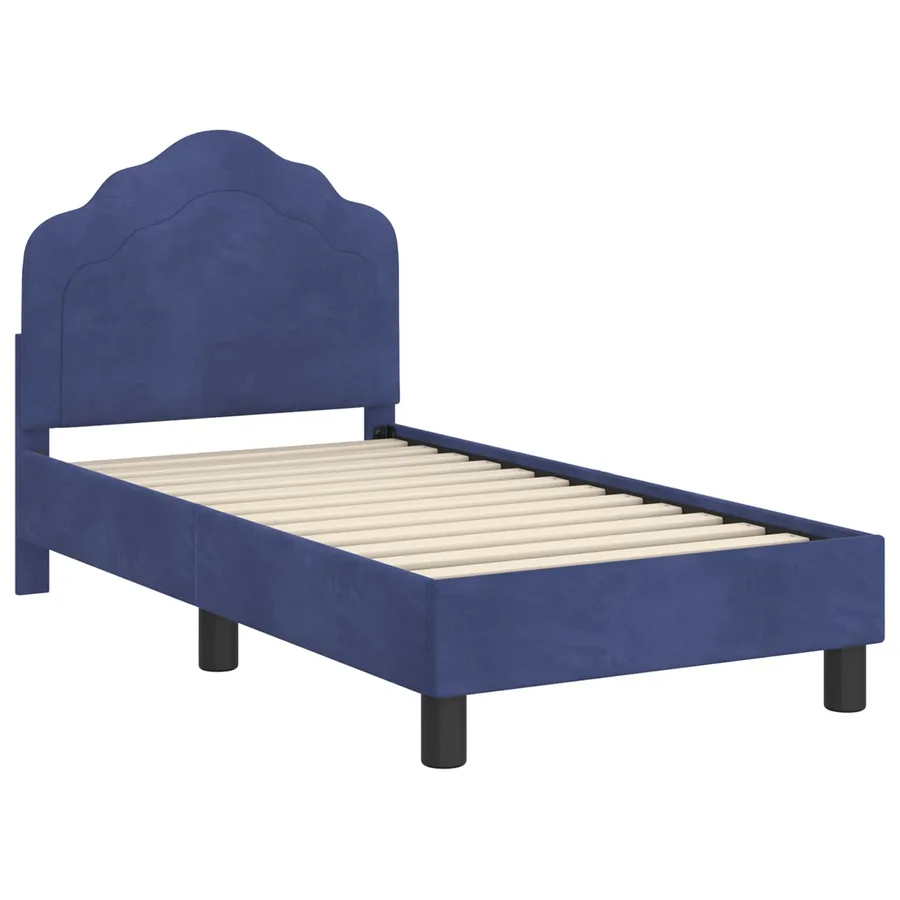 Cadre de lit pour tout-petit avec tête de lit Bleu police - 4