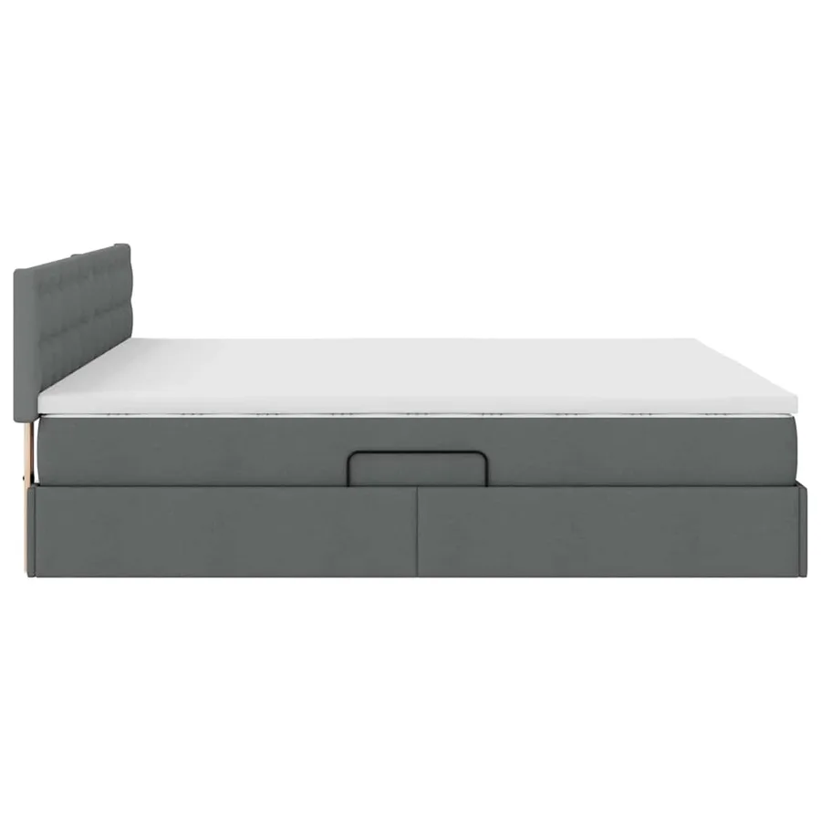 Lit avec rangement et matelas Gris foncé 180 x 200 cm - 10