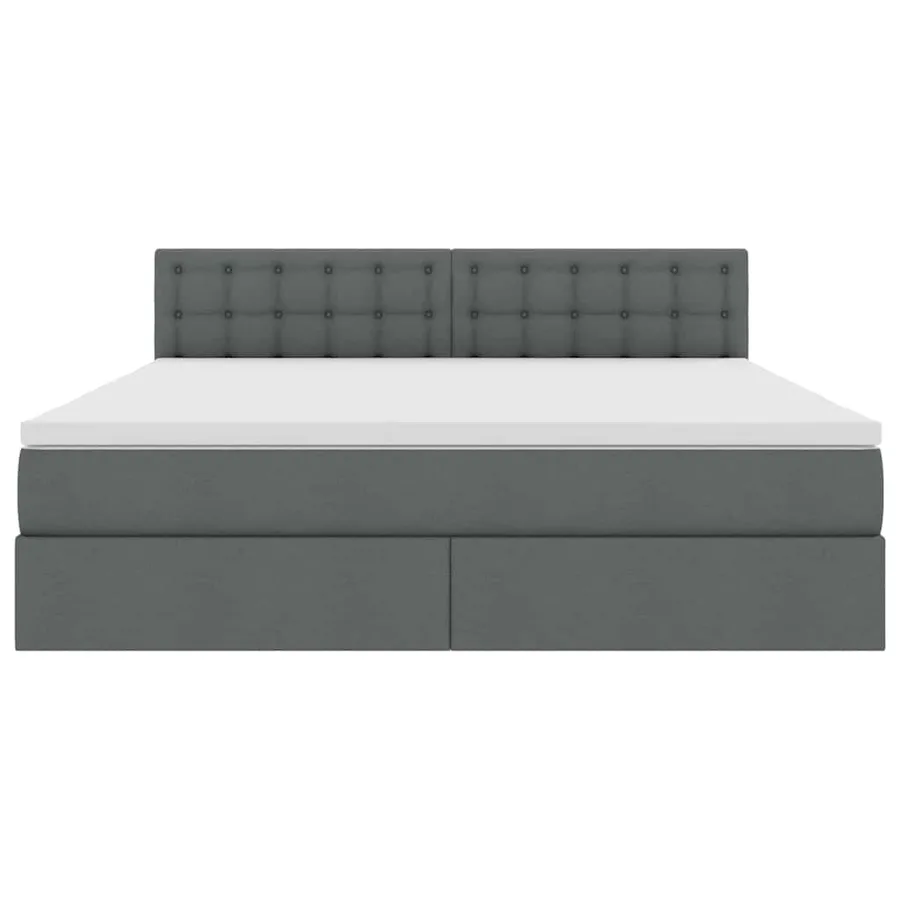 Lit avec rangement et matelas Gris foncé 180 x 200 cm - 7