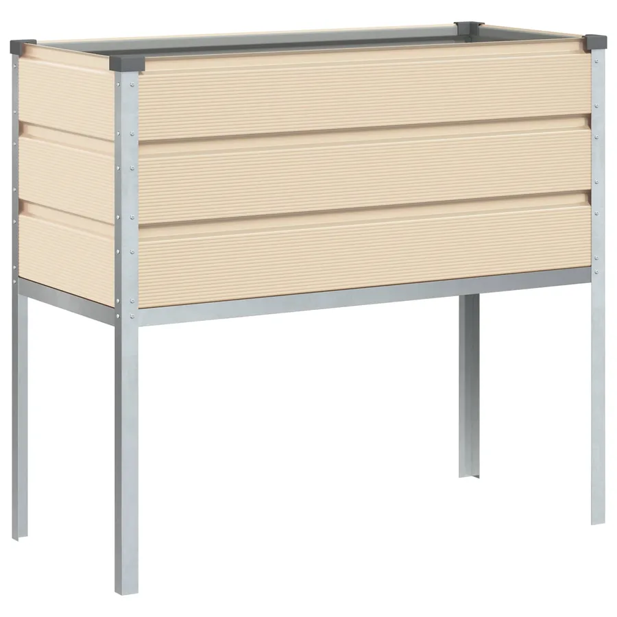 Jardinière Ivoire 100 x 45 x 90 cm Acier galvanisé - 2
