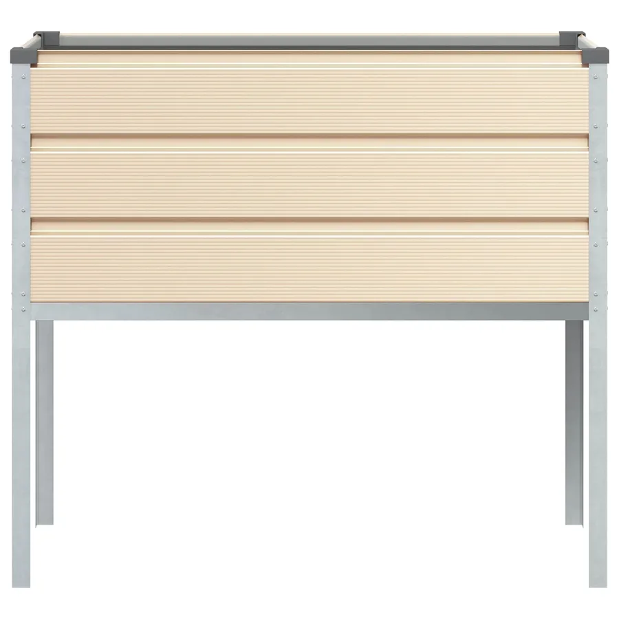 Jardinière Ivoire 100 x 45 x 90 cm Acier galvanisé - 4