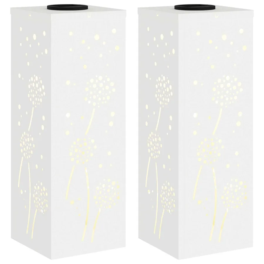 Lumière de chemin LED solaire 2 pcs Blanc chaud 18 x 18 x 50 cm - 2