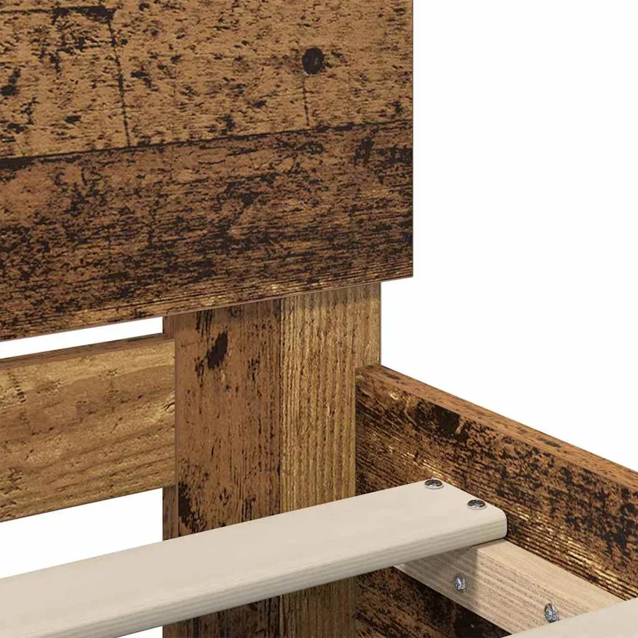 Cadre de lit Bois Ancien 150 x 200 cm Bois d'ingénierie - 9