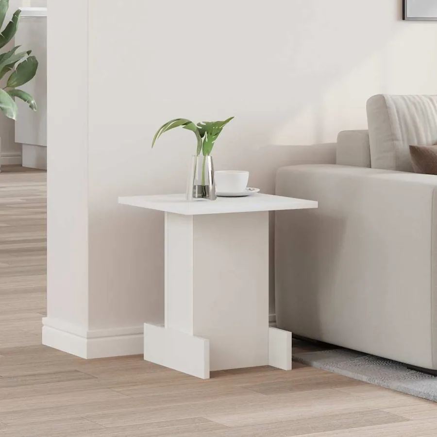 Table d'appoint Blanc 35,5 x 35 x 40 cm Bois d'ingénierie