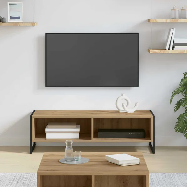 Meuble TV 100 x 36,5 x 30,5 cm Chêne artisan Bois d'ingénierie