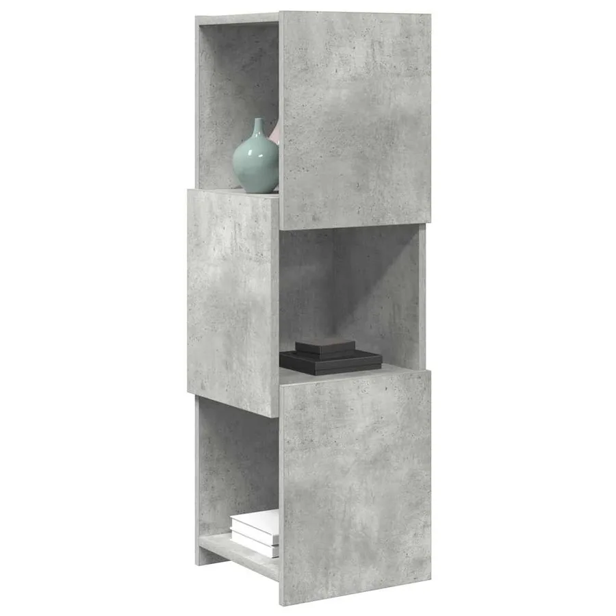Meuble d'angle Gris béton 30,5x30x95cm Bois d'ingénierie - 3