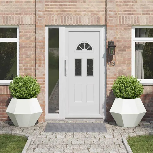 Jardinière 2 pc Blanc 75 x 75 x 60 cm Acier