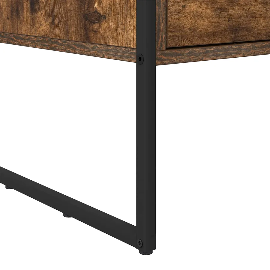 Table basse Chêne Fumé 100 x 46 x 40 cm Bois d'ingénierie - 10