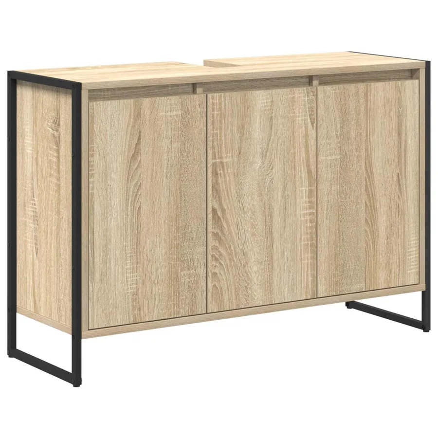 Ensemble de mobilier de salle de bain avec tiroir Chêne Sonoma - 5