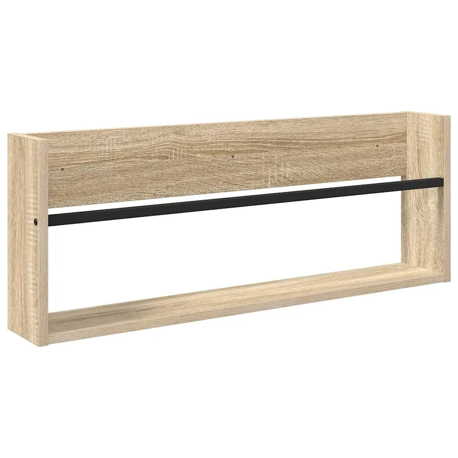 Étagère à magazines avec étagère Chêne Sonoma 80 x 12 x 30 cm - 2