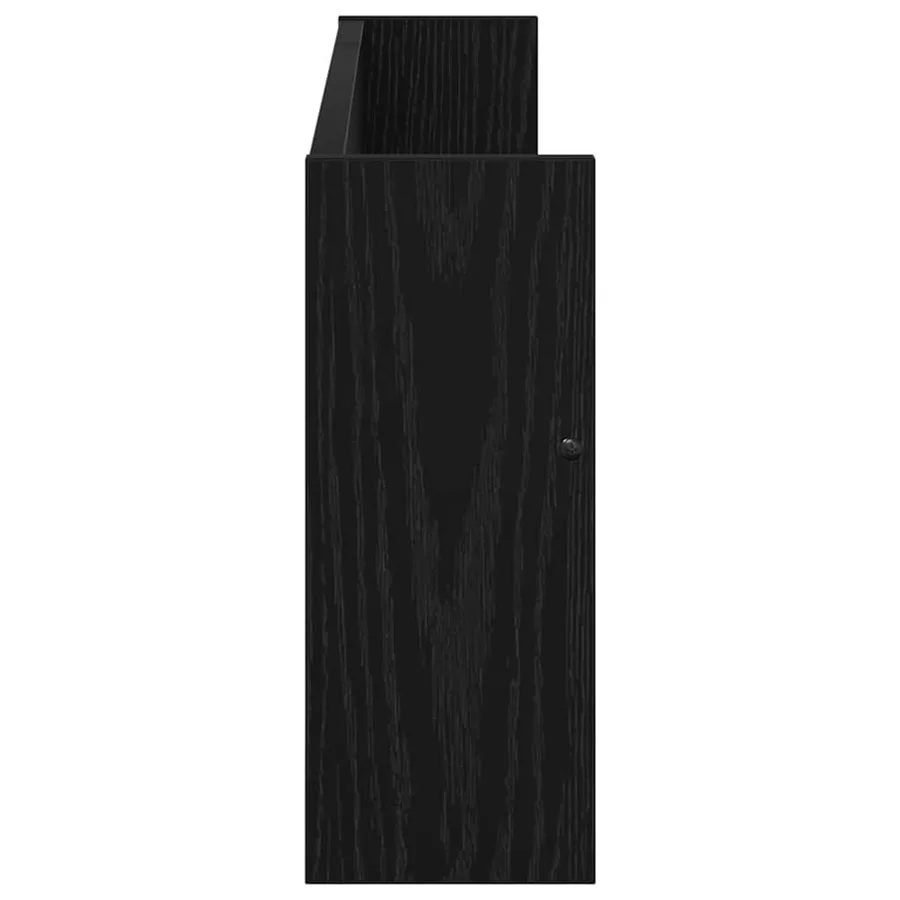 Étagère à magazines avec étagère Chêne noir 80 x 12 x 30 cm - 6