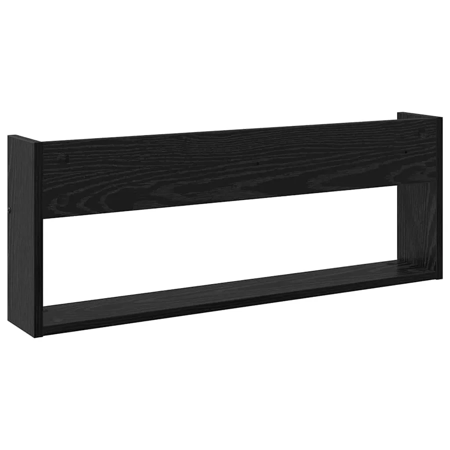 Étagère à magazines avec étagère Chêne noir 80 x 12 x 30 cm - 7