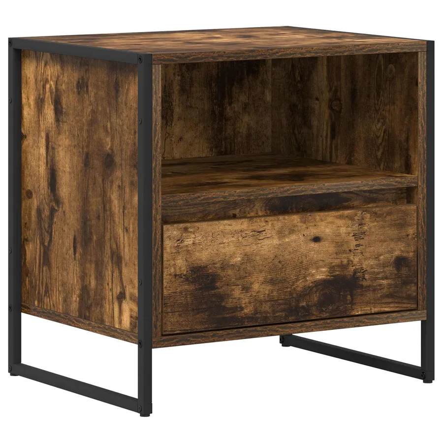 Table de chevet Chêne Fumé 50 x 39,5 x 50 cm Bois d'ingénierie - 2