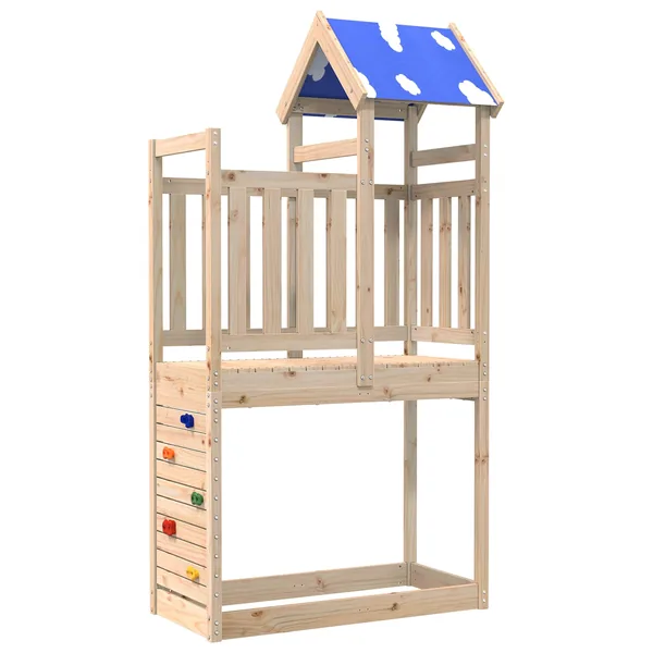 Tour de jeu Marron 110,5 x 52,5 x 215 cm Pin massif