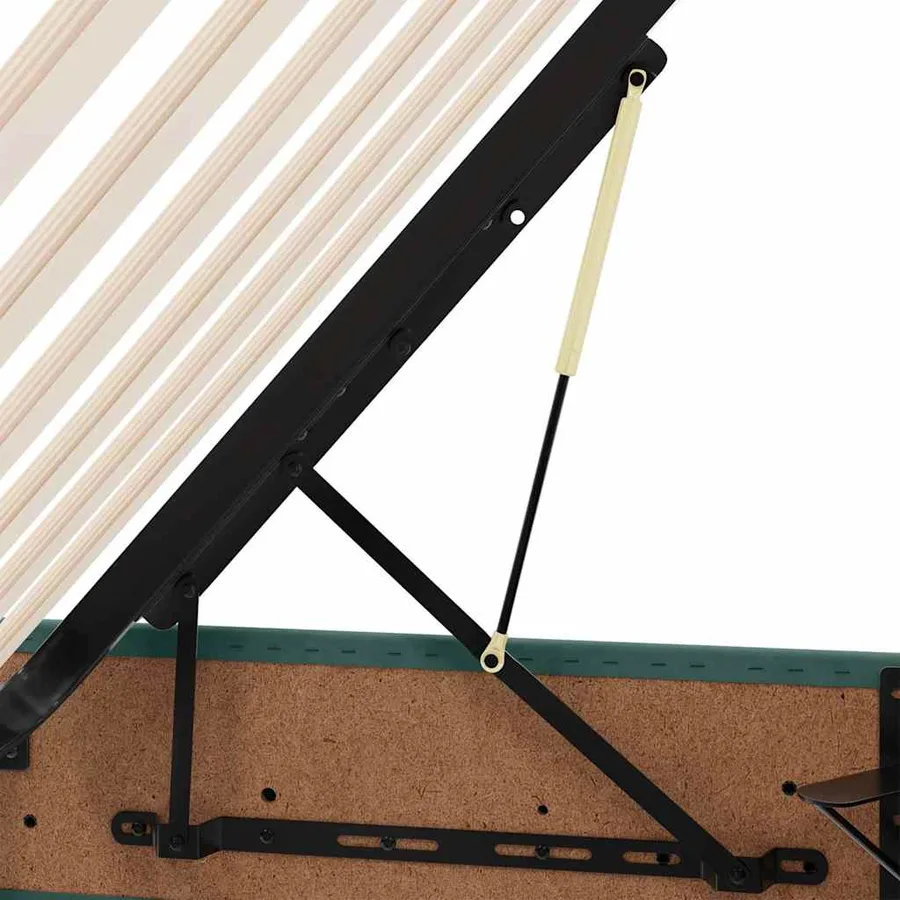 Lit de rangement LED avec matelas Vert foncé 180 x 200 cm - 14