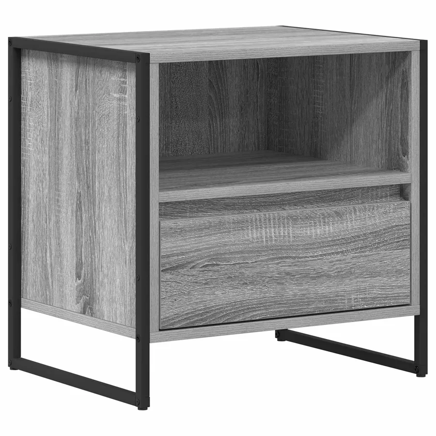 Table de chevet Gris Sonoma 50 x 39,5 x 50 cm Bois d'ingénierie - 2