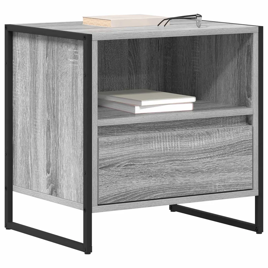 Table de chevet Gris Sonoma 50 x 39,5 x 50 cm Bois d'ingénierie - 3