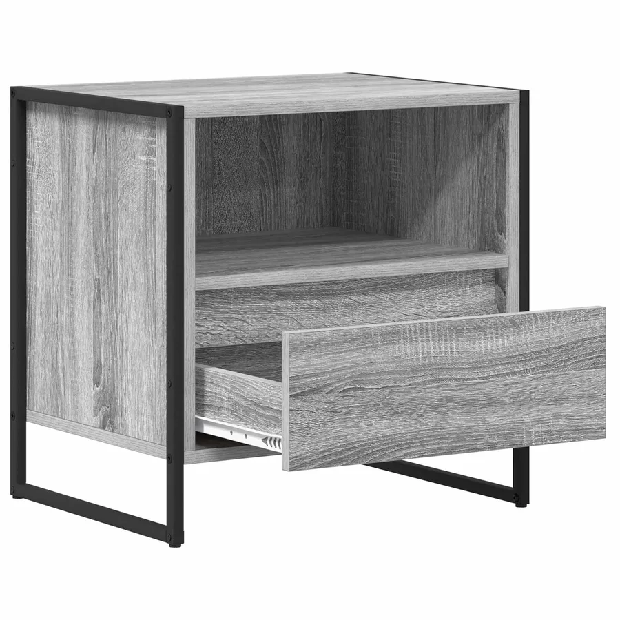Table de chevet Gris Sonoma 50 x 39,5 x 50 cm Bois d'ingénierie - 8