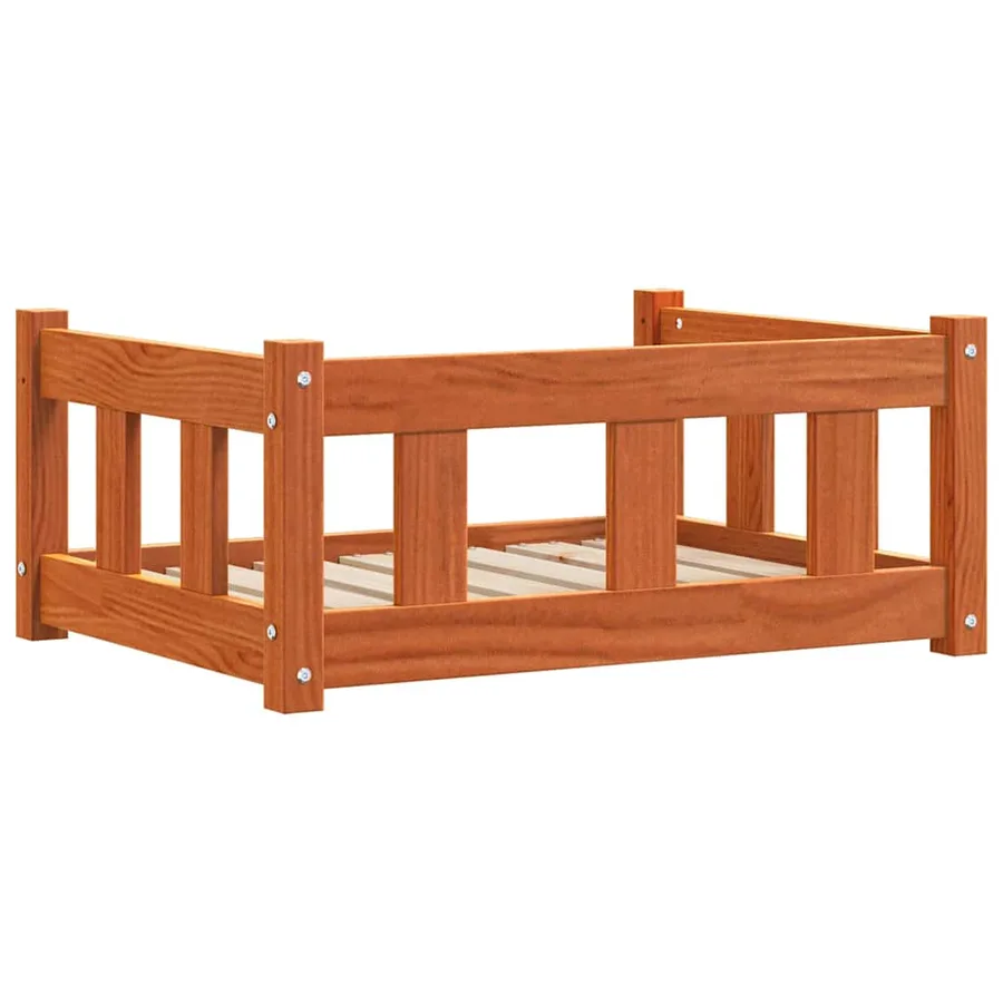 Lit pour Chien Brun cire 65,5 x 50 x 28 cm Pin massif - 6