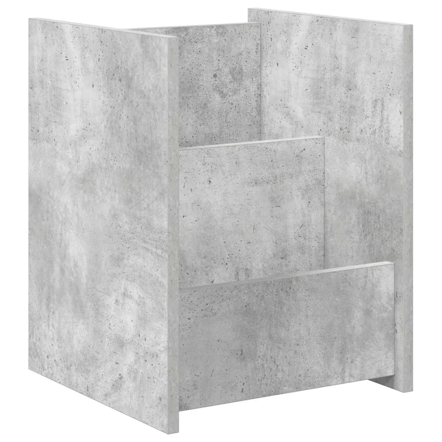 Étagère à magazines avec étagère Gris Béton 35 x 35 x 45 cm - 2