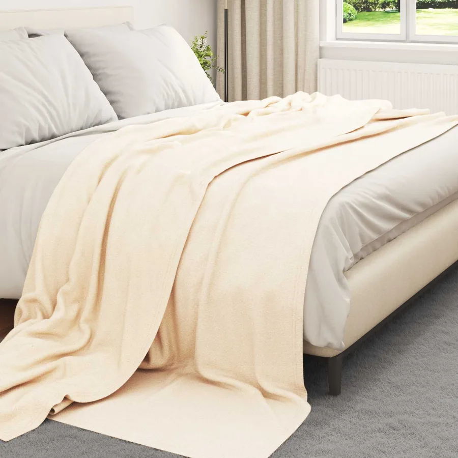 Couvertures à jeter 6 pcs Crème 270 x 240 cm Toison - 3