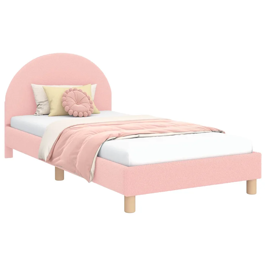 Cadre de lit pour enfants avec tête de lit Rose 90 x 190 cm - 3